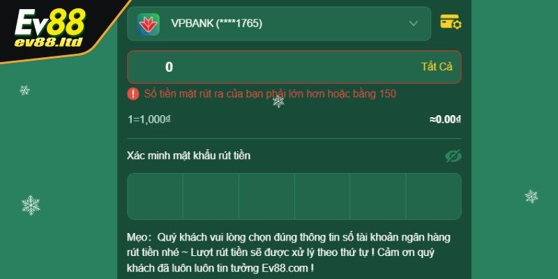 Giới hạn số lần rút tiền